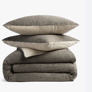 NWT Parachute Honeycomb Duvet Cover Set in Black Size Full/Queen